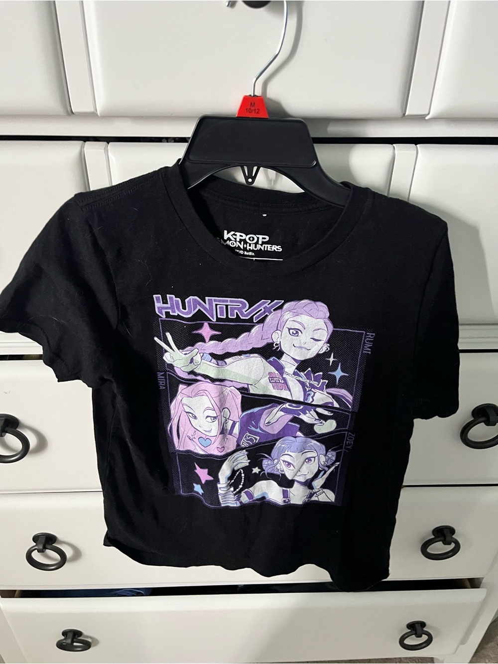 Umi Black Kids Tee with Purple Graphic Characters